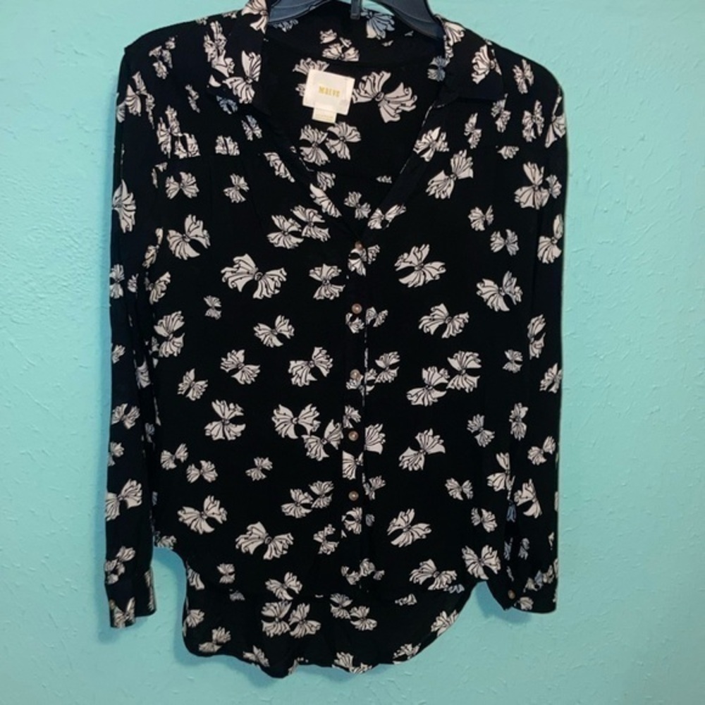 Anthropologie Maeve Bow Blouse Size 4